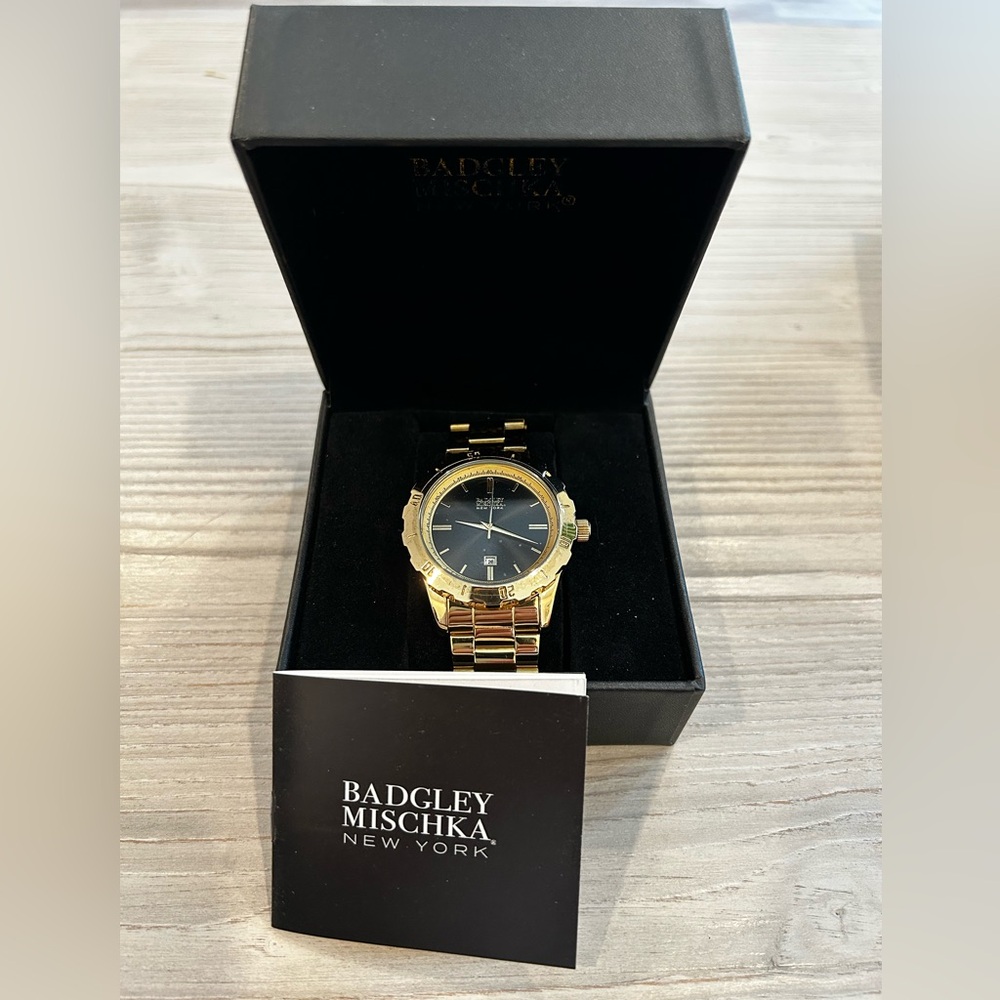 Badgley Mischka New York - Men’s Watch - Gold. New and unused!
